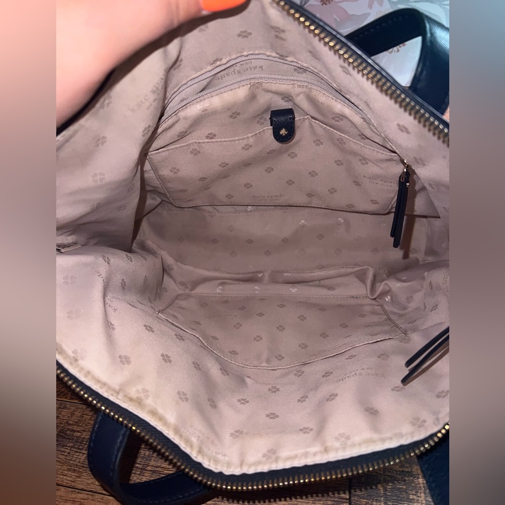 Kate Spade Blue Leather Tote Bag - Picture 6 of 11